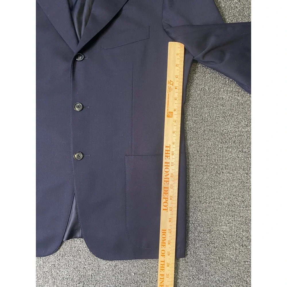 Ermenegildo Zegna Traveller 3-Button Blazer Navy Mens 41S‎ Wool Blend Sport Coat